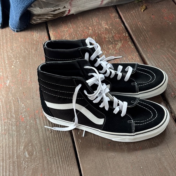 Vans Other - Vans Black and White High-Top Sneakers